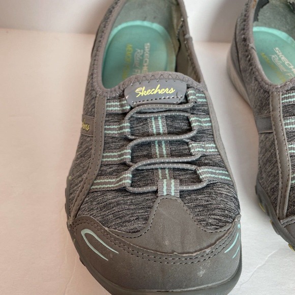Skechers Shoes 6 Relaxed Fit Memory Foam Bungee Walking Sneakers 22468 Gray - Picture 7 of 15